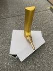 مقياس حرارة زجاجي ثنائي المعدن 50 مم 100 مم مصنوع من الألومنيوم مطلي بالذهب على شكل حرف V