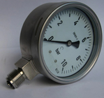 مقياس ضغط مملوء بالسائل 0-200 Psi 1/8 Npt علبة مقياس ضغط مملوء بالزيت غير مصقولة