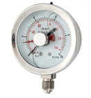 مقياس الضغط السائل المملوء بالسائل 2 1/2 &quot;مقياس ضغط الزيت Ss316 0-1500psi 100BAR