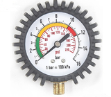 40-63mm مقياس ضغط الإطارات المضمنة 1/4BSPT مقياس الضغط مع حامي المطاط